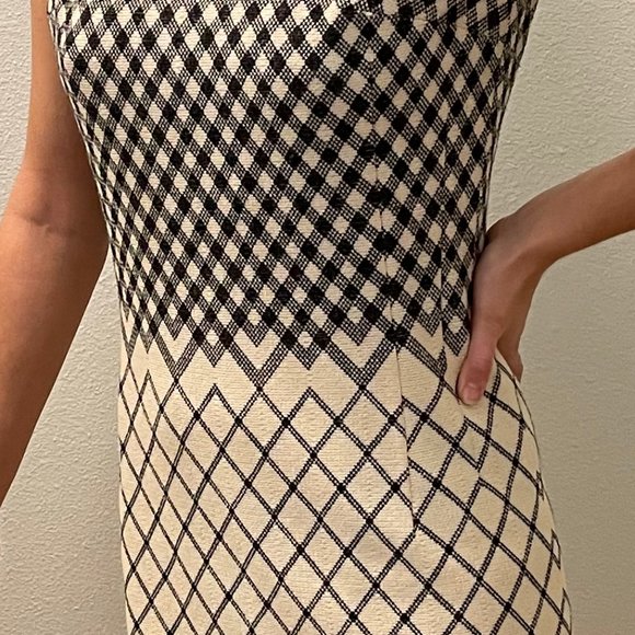 Retro Geometric Wool Dress - Picture 4 of 6